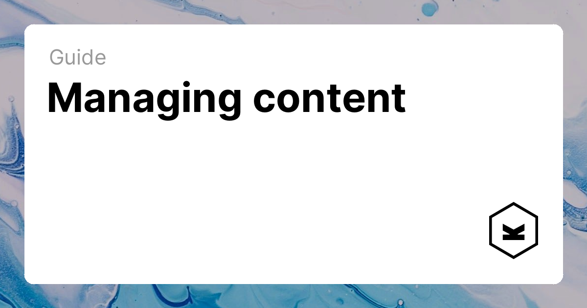 Managing content | Kirby CMS