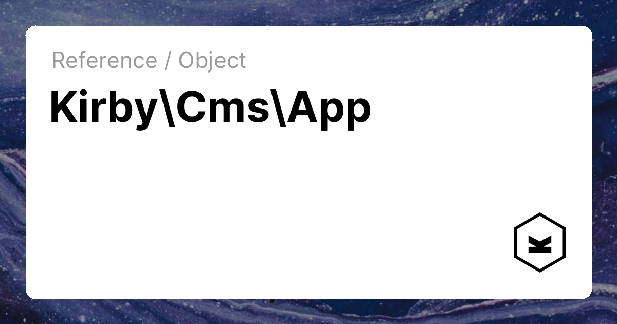 $kirby | Kirby CMS