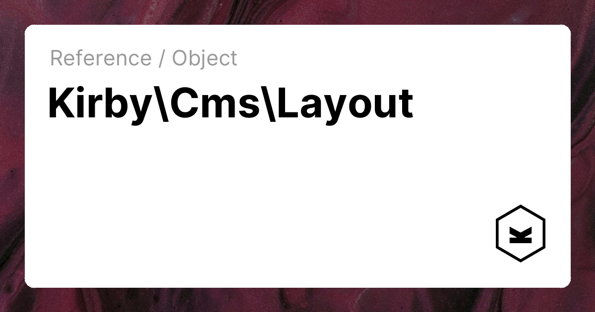 layout Kirby CMS