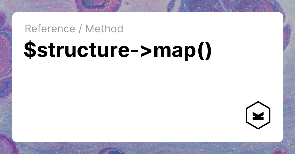 Code Base Structuremap $structure->map() | Kirby CMS