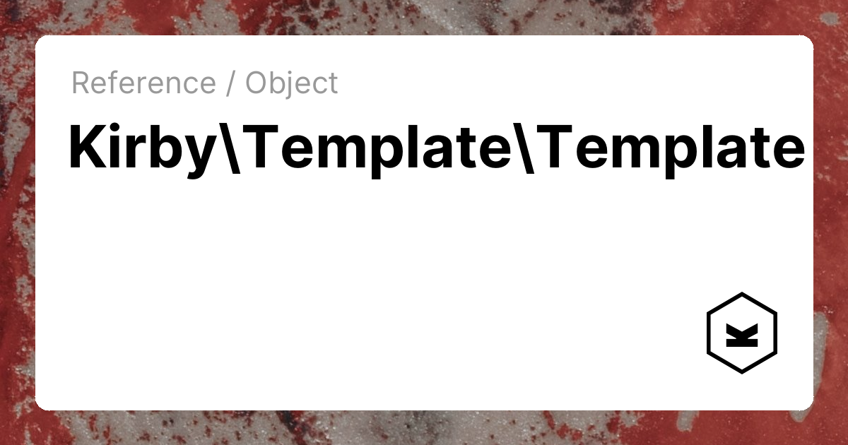 Template | Kirby CMS