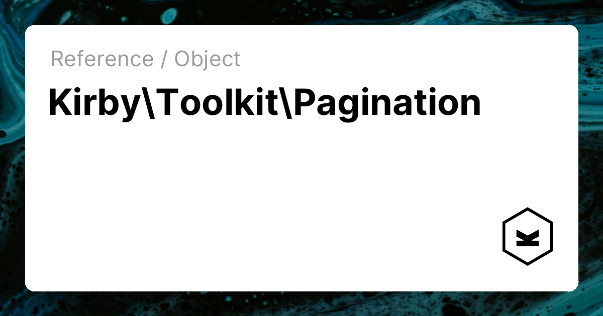 Pagination | Kirby CMS