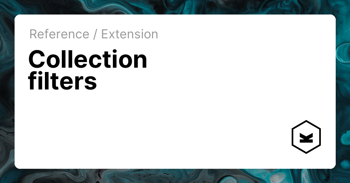 Collection filters | Kirby CMS
